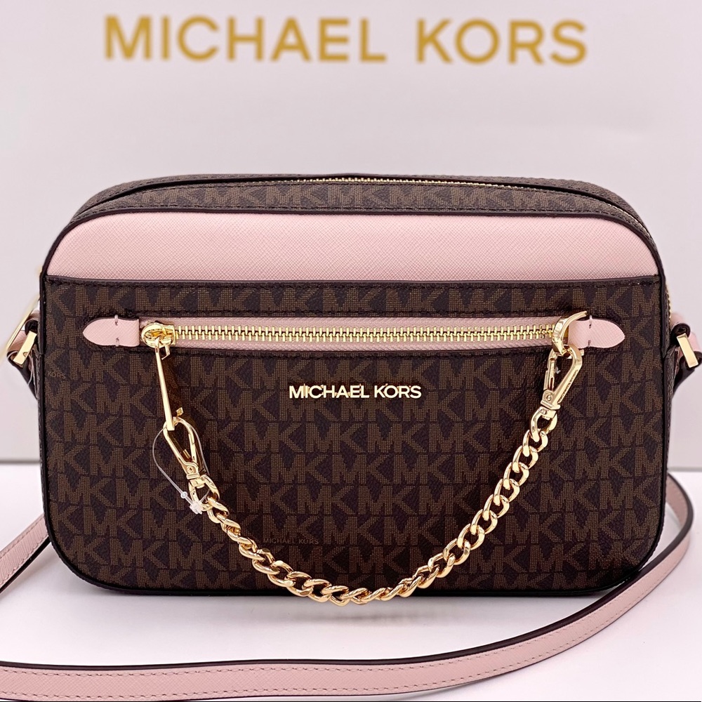 Michael Kors Lg EW ZIP Chain Crossbody Bag